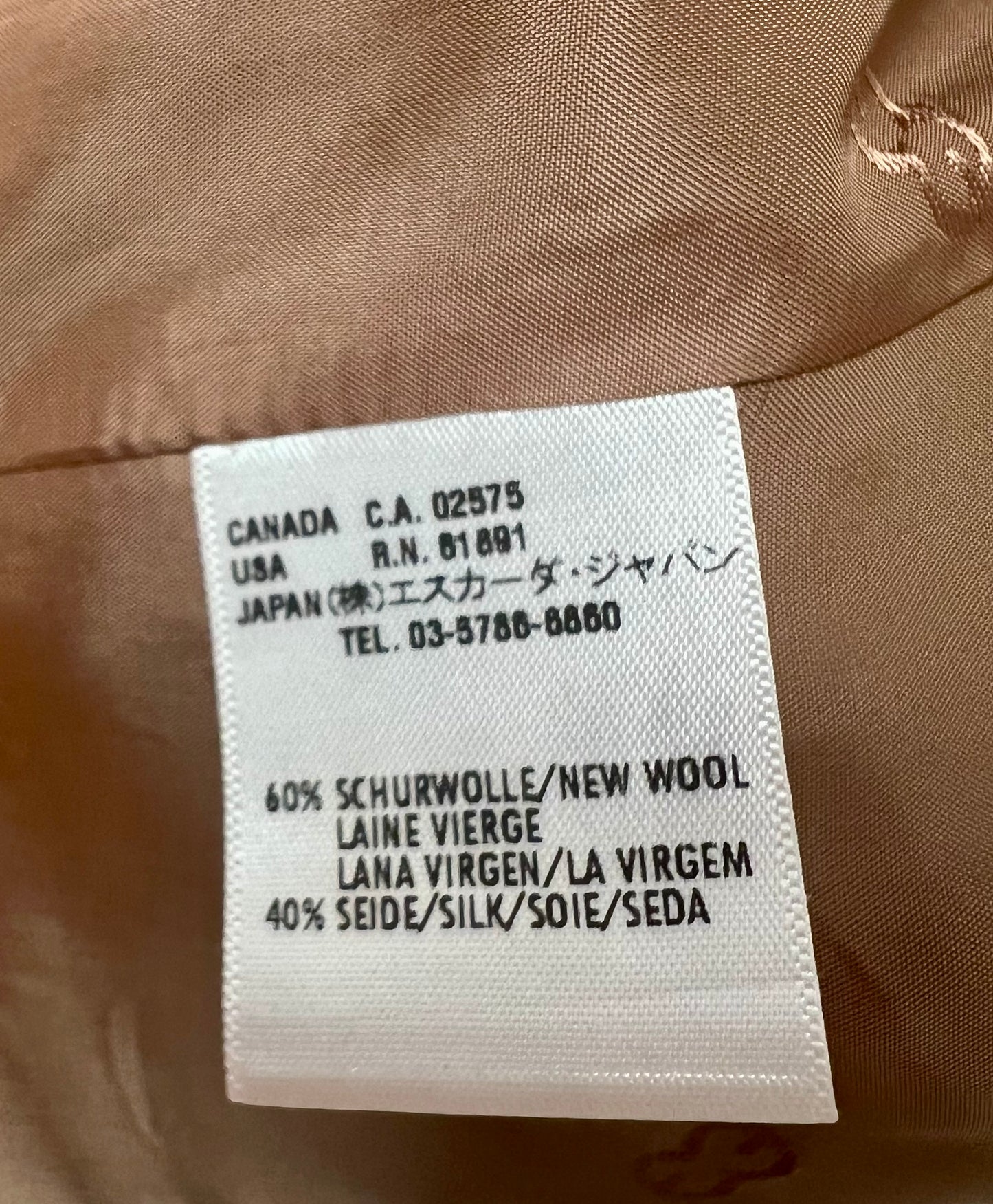 Vintage Escada Blazer – Braun | Schurwolle & Seide | Gr. 40 M (passt 38 / 40)