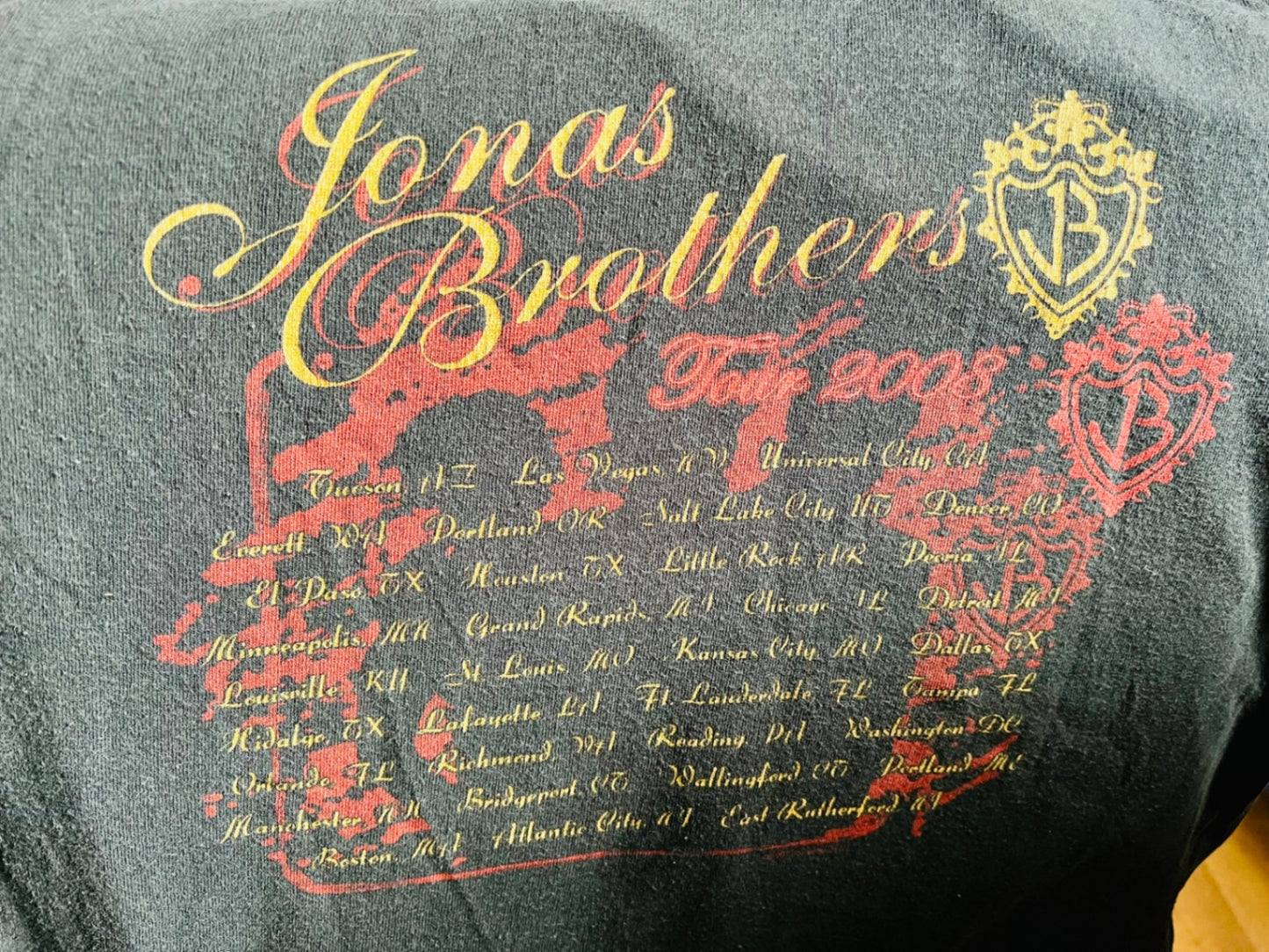 Vintage Shirt Jonas Brothers 38/40 M schwarz Akzeptabel