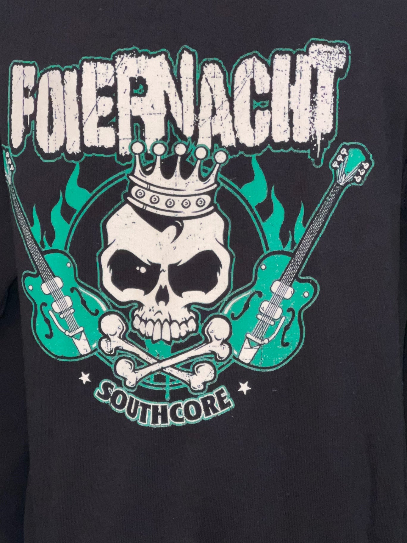 Fruit of the Loom Kapuzenpullover S Schwarz mit Print Foiernacht