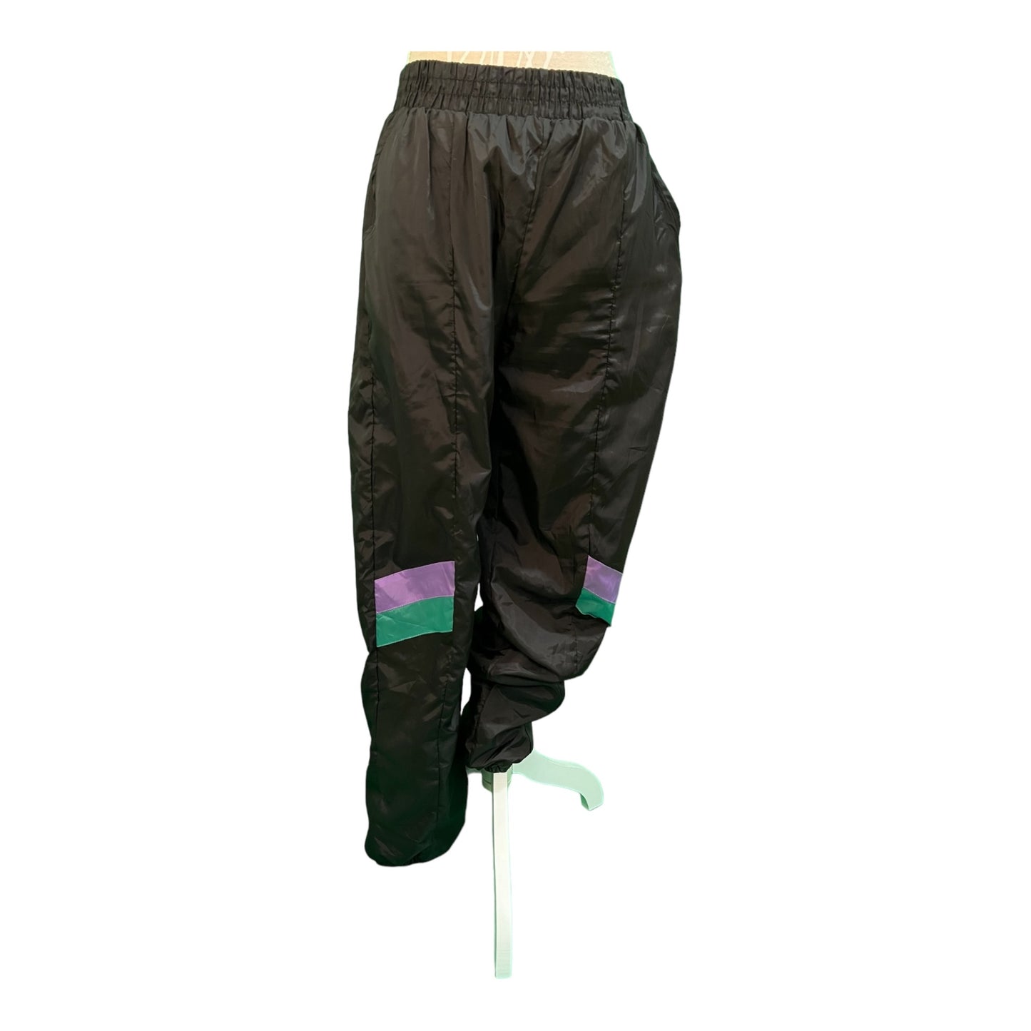 Vintage Sporthose 38 / M Schwarz, Lila, Grün