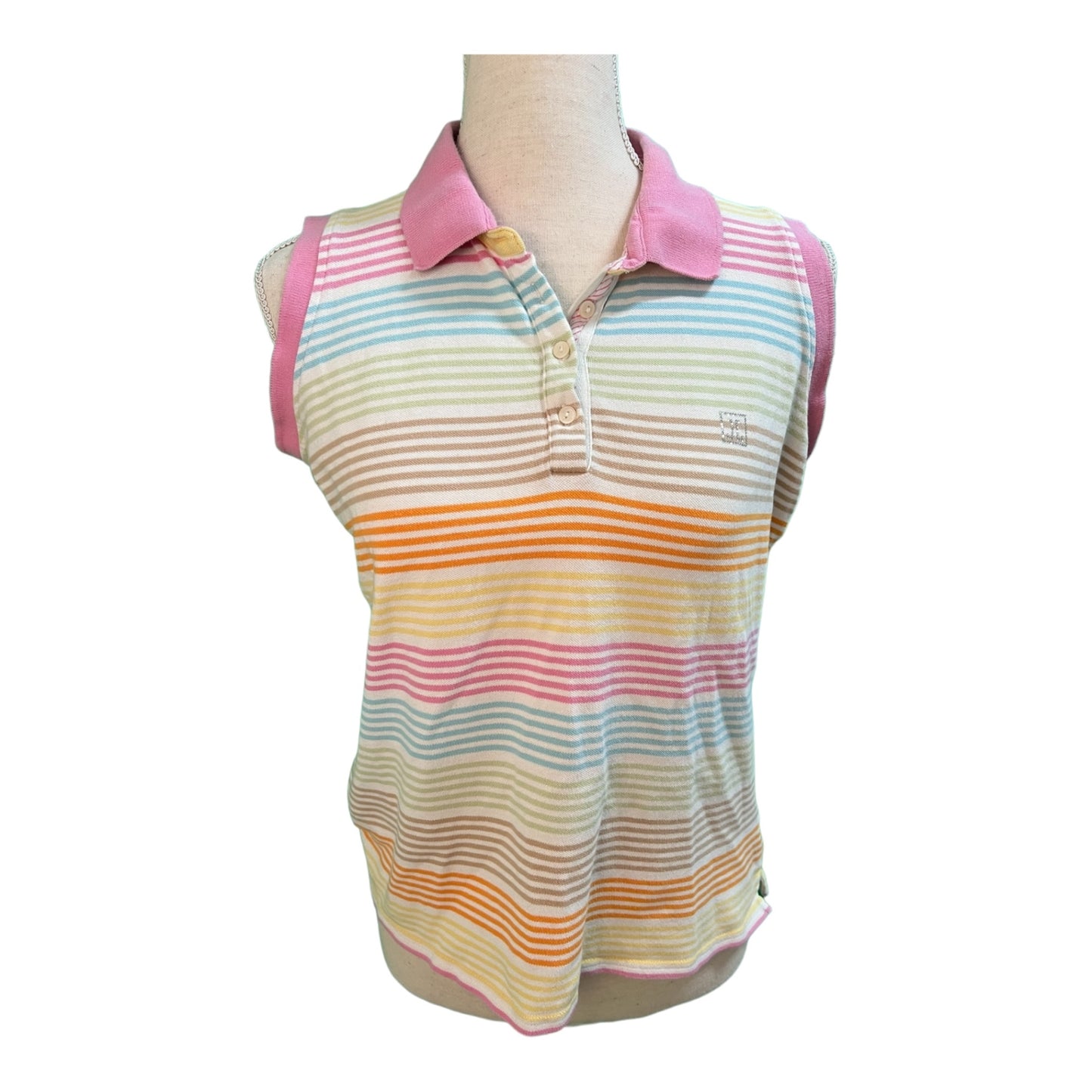 Vintage Jette Joop Poloshirt ärmellos 42, fällt aber eher wie 38/40 aus Mehrfarbig