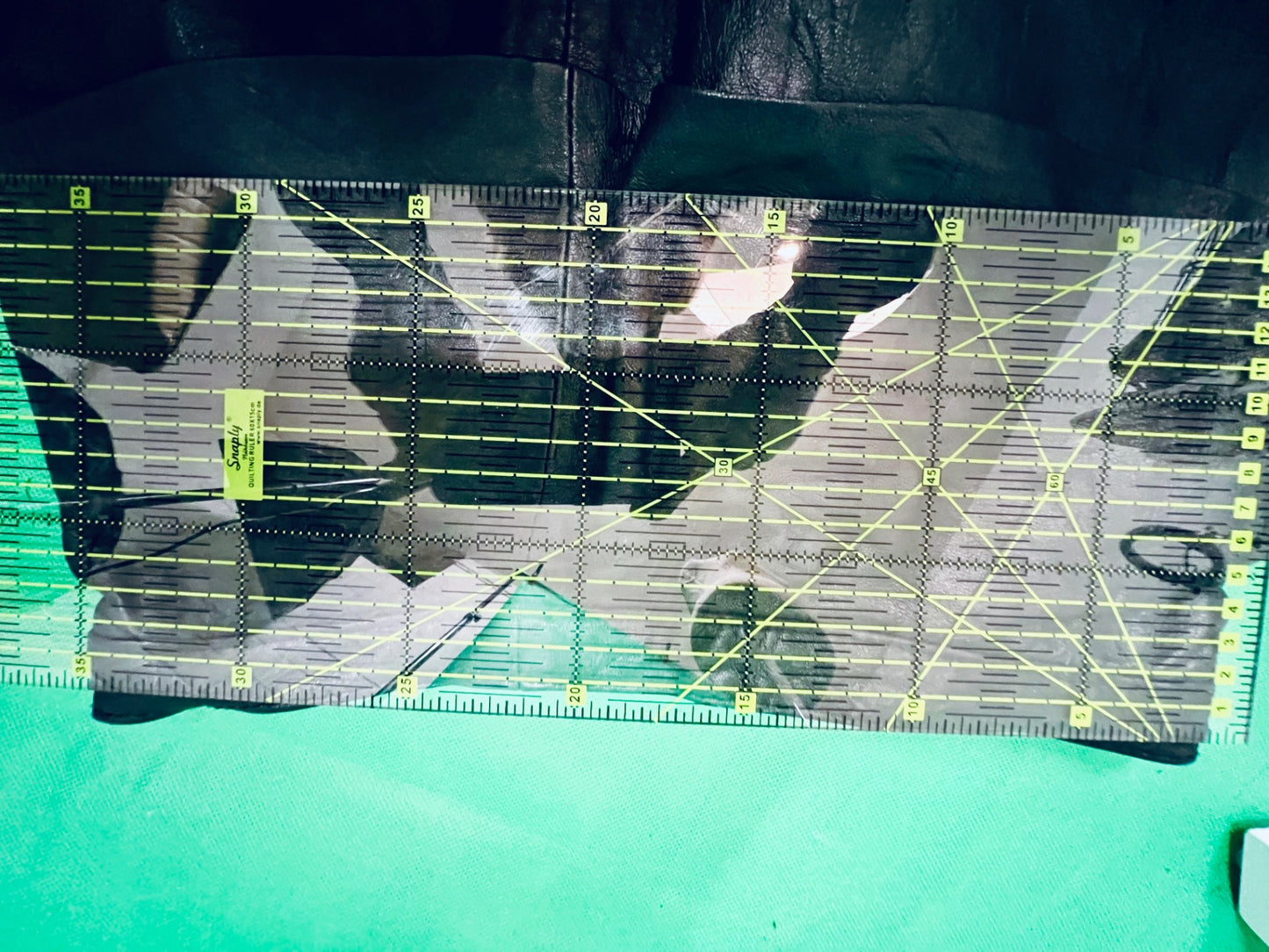 Vintage Stufen Leder Rock Ca. 34 / 36 Schwarz