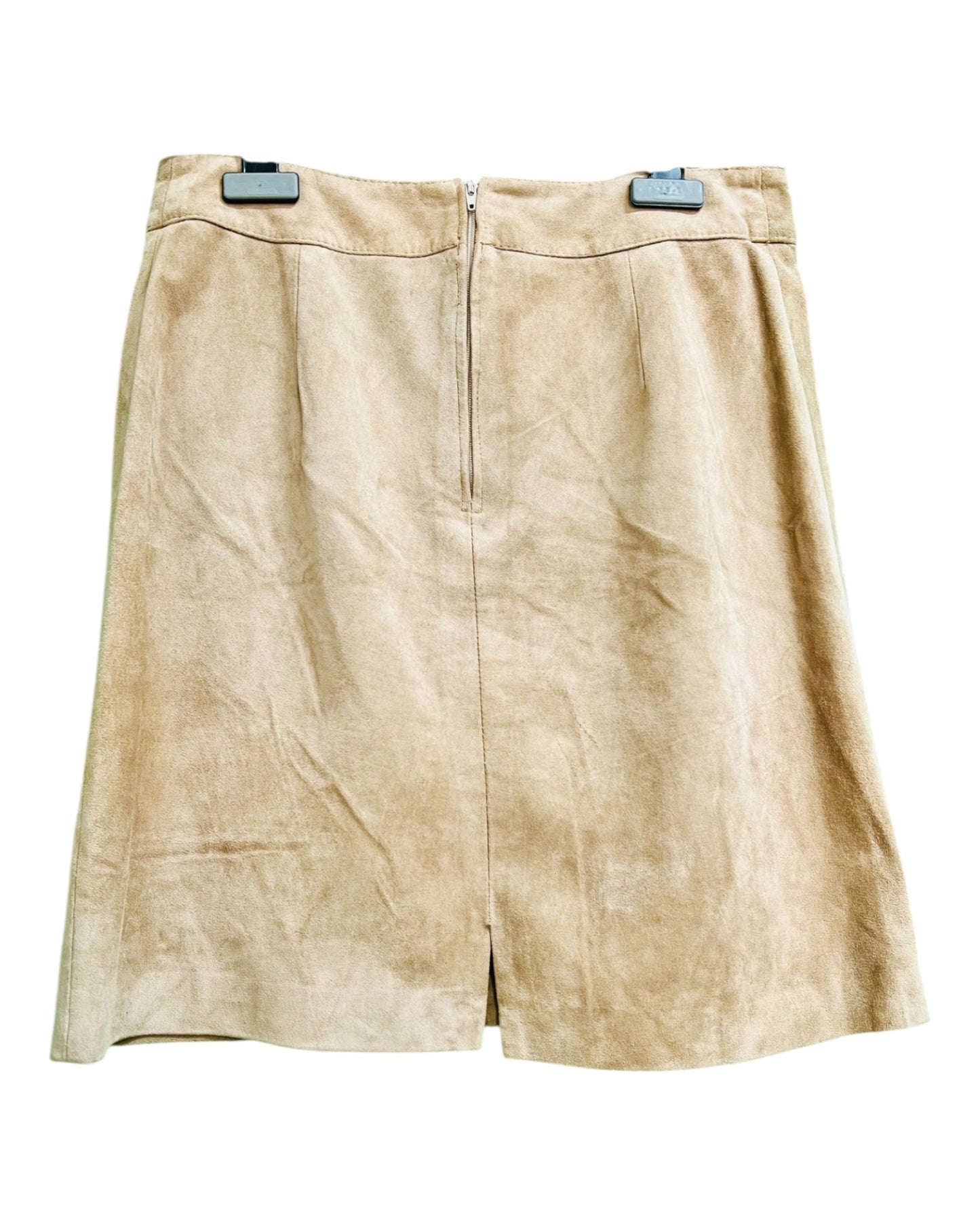 Vintage Wildleder Mini Rock Ca. 34 / 36 Beige