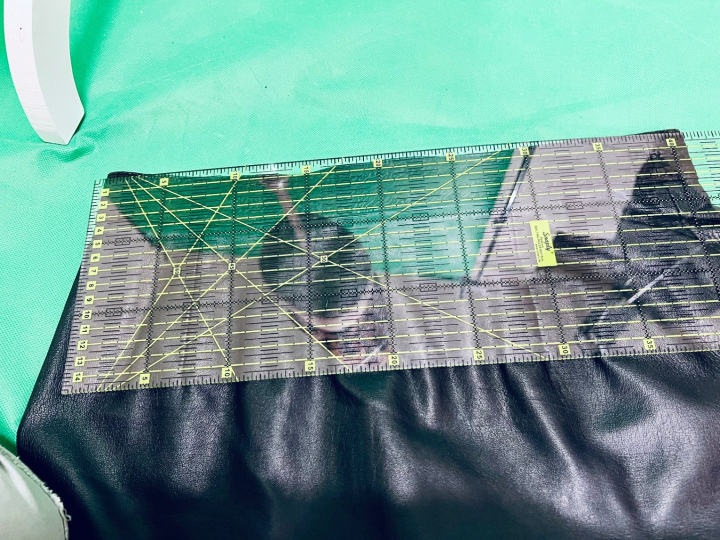 Vintage Leder Stufen Rock Ca. Gr. 40 Schwarz