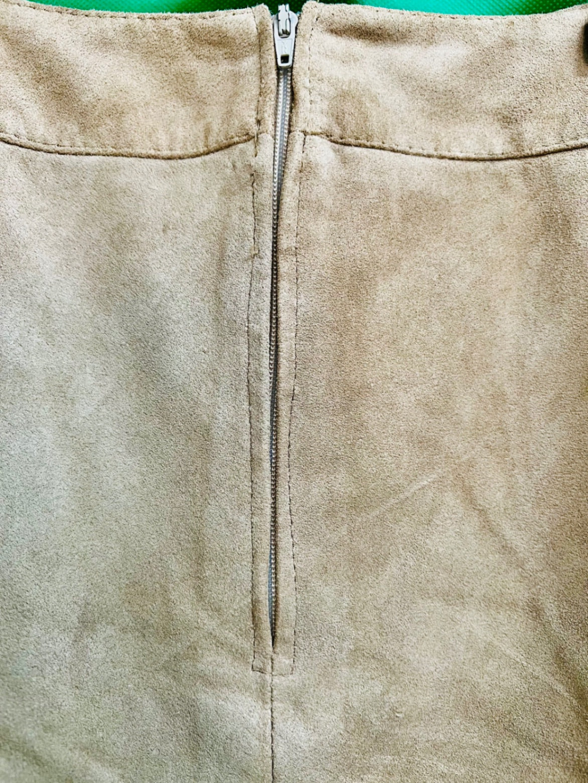 Vintage Wildleder Mini Rock Ca. 34 / 36 Beige