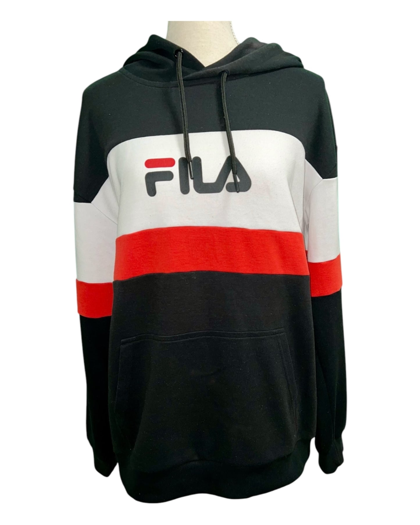 Fila Pullover M 38/40 Schwarz weiß rot