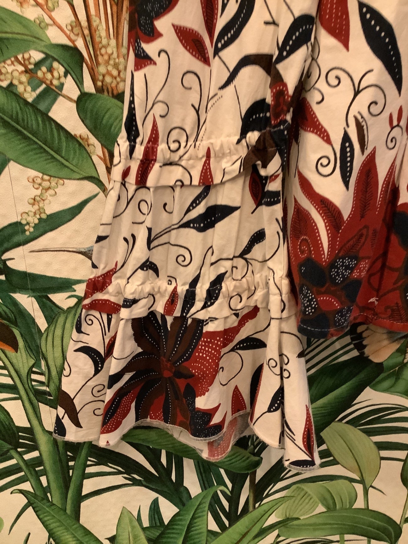 Marc Aurel Bluse 38 Weiß dunkelblau