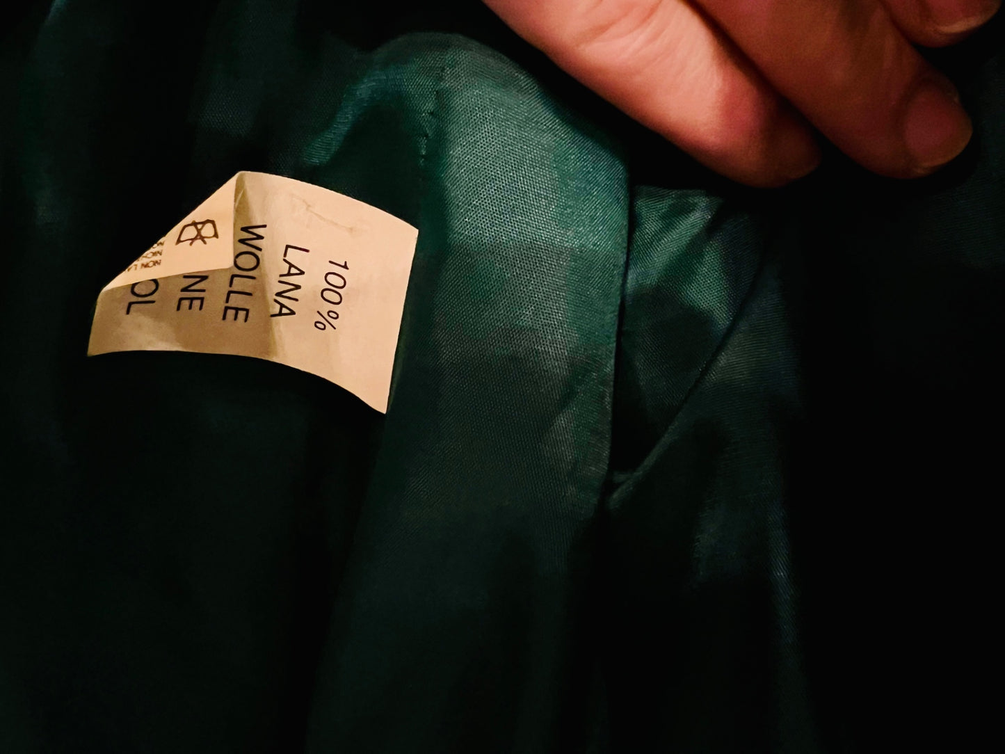 Vintage Skiski Blazer 40/42 Grün 100% Wolle