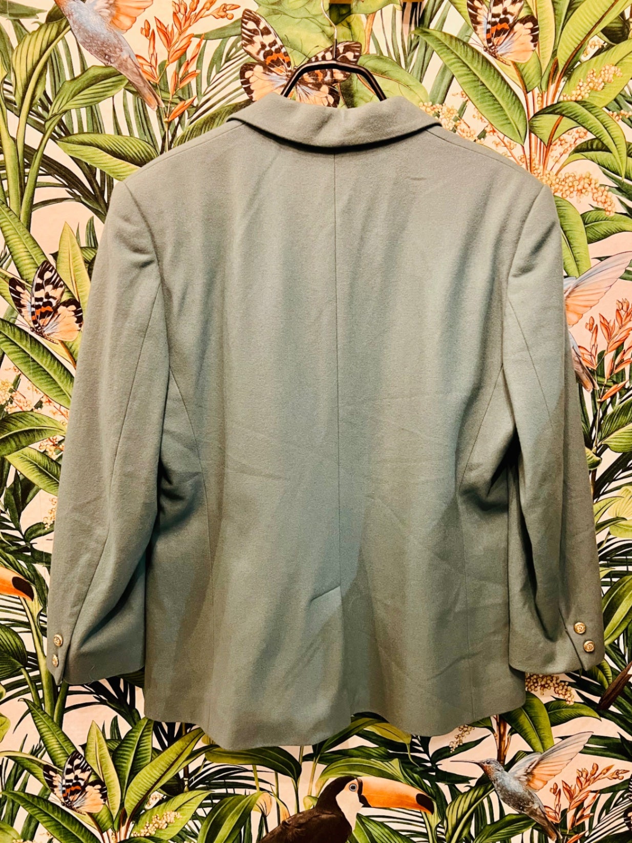Vintage Skiski Blazer 40/42 Grün 100% Wolle
