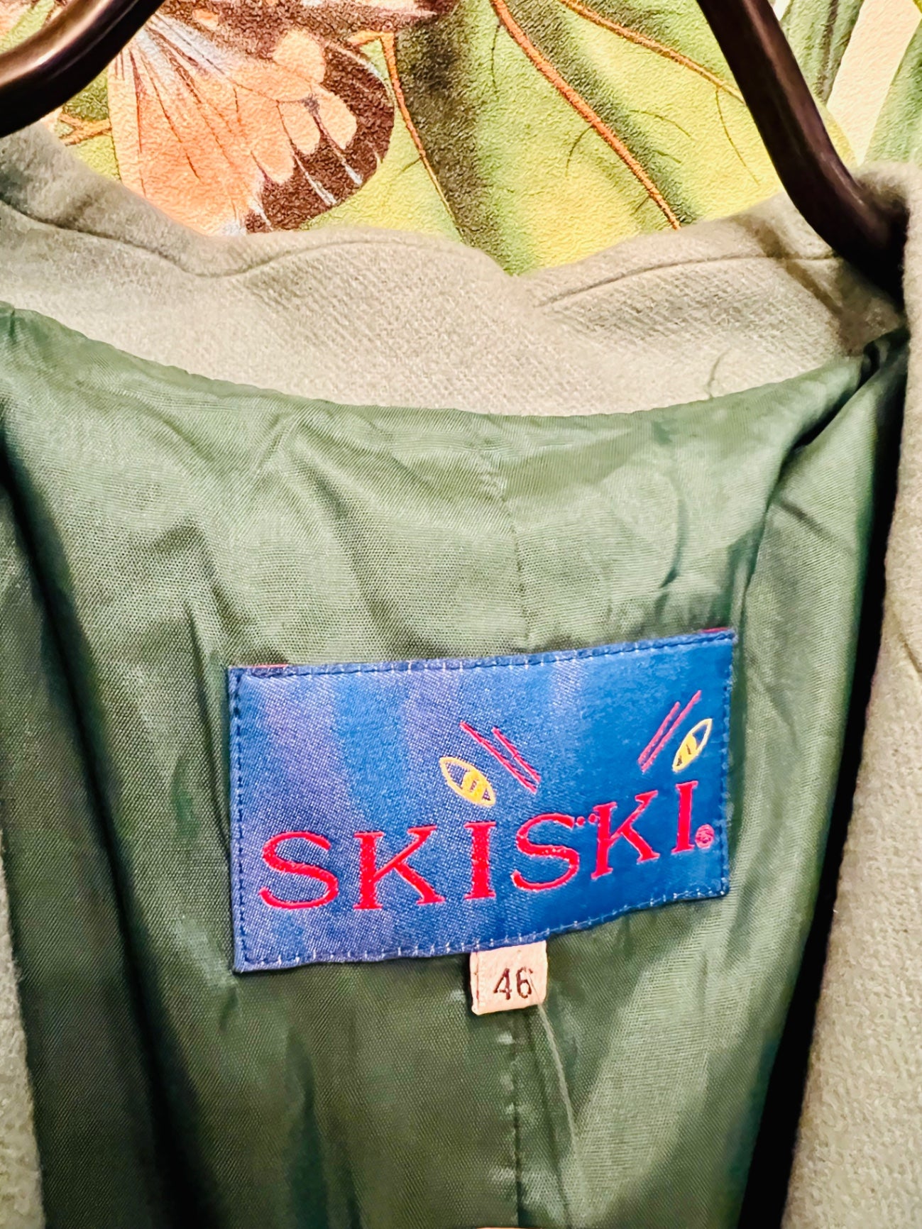 Vintage Skiski Blazer 40/42 Grün 100% Wolle