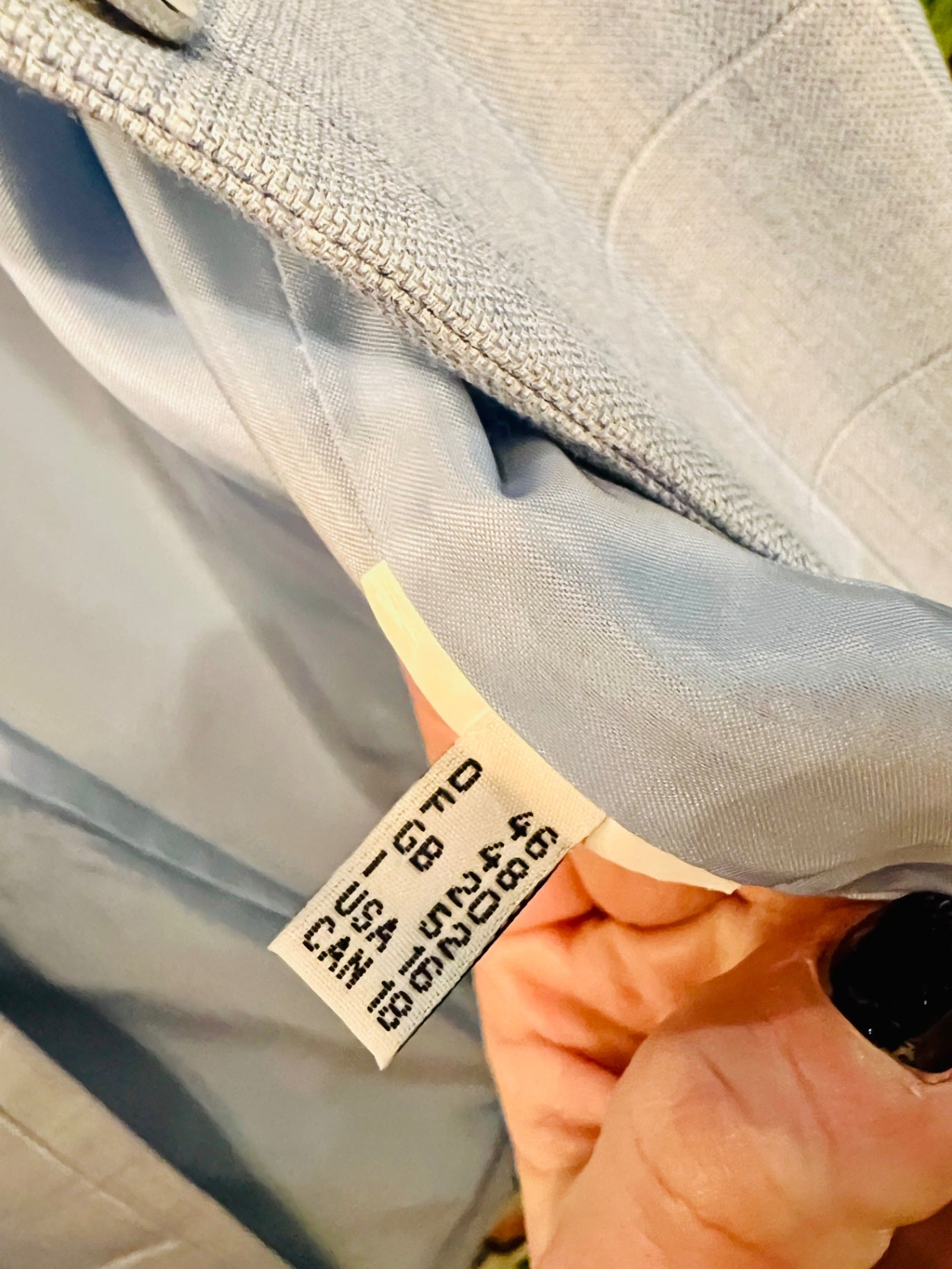 Vintage Blazer 46 Hellblau kariert