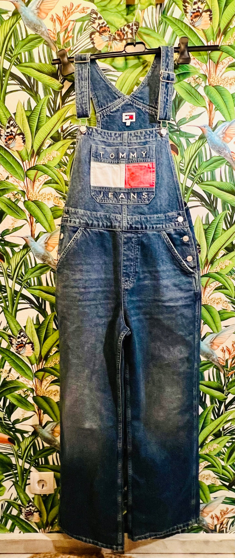 Vintage Tommy Hilfiger Latzhose S Blau Mid Blue Rigid