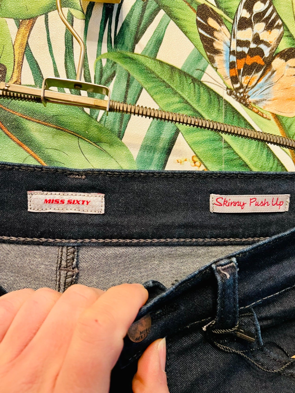 Miss Sixty Jeans W27 Dunkelblau Skinny Push Up