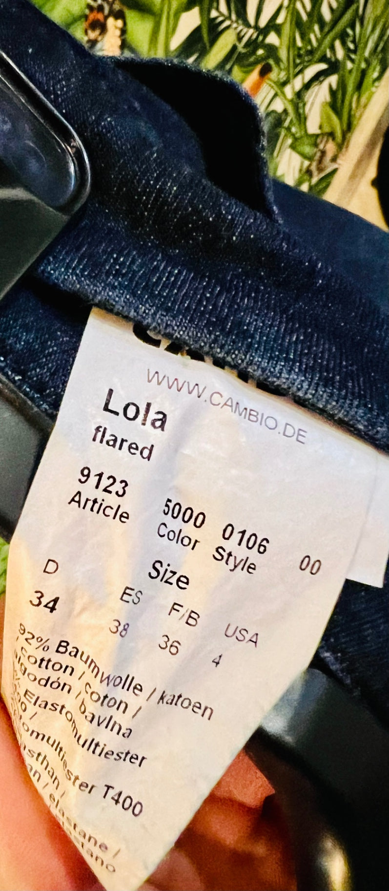 Cambio Flared Lola Jeans XS 34 Dunkelblau