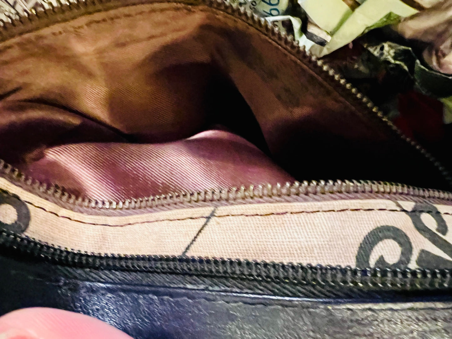 M Vintage Tasche 27 x 33 cm Dunkelblau Leder