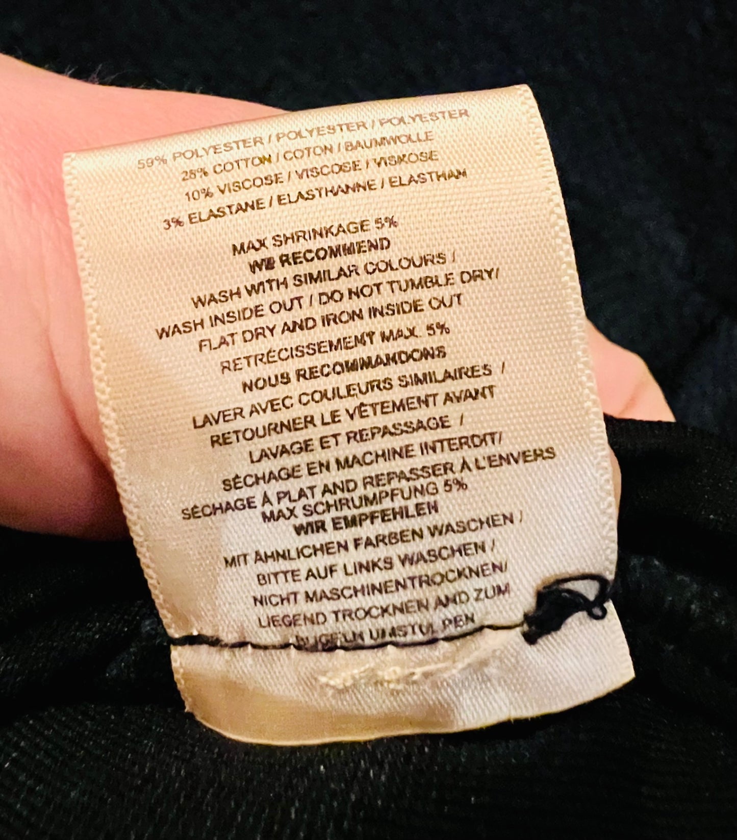 Ganni Kleid Blau mit Strukturmuster M L