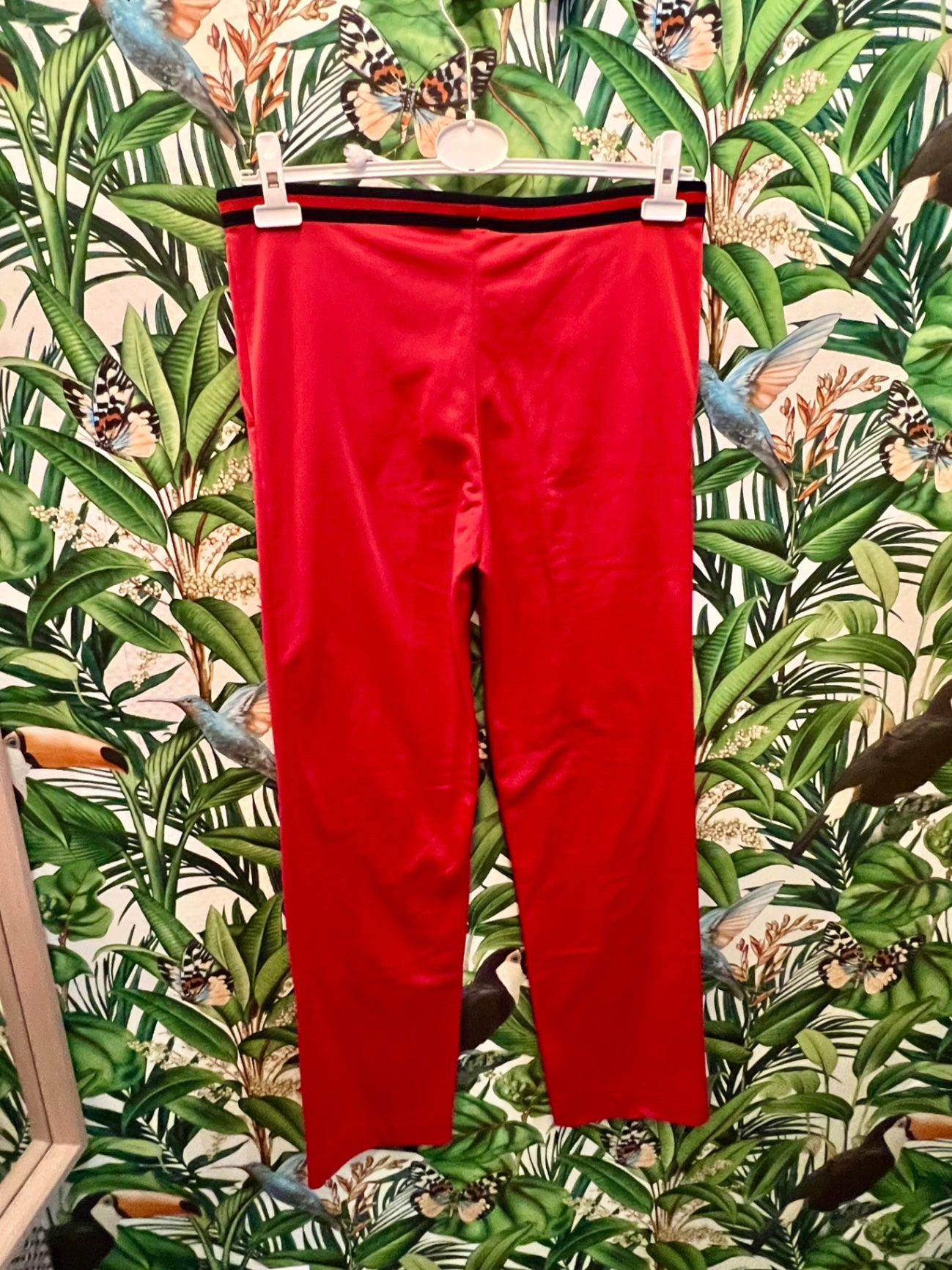 Vintage Trackpants Hose Sporthose L Rot