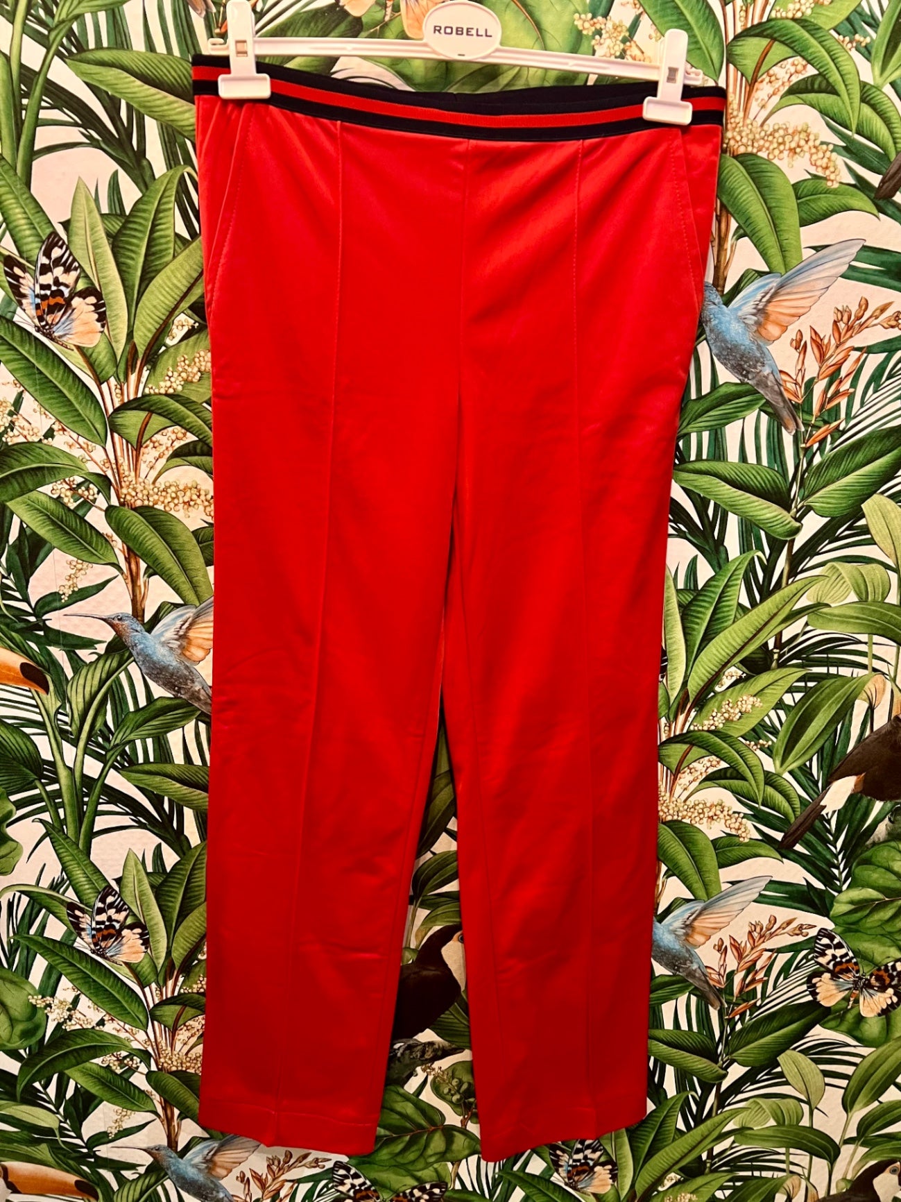 Vintage Trackpants Hose Sporthose L Rot