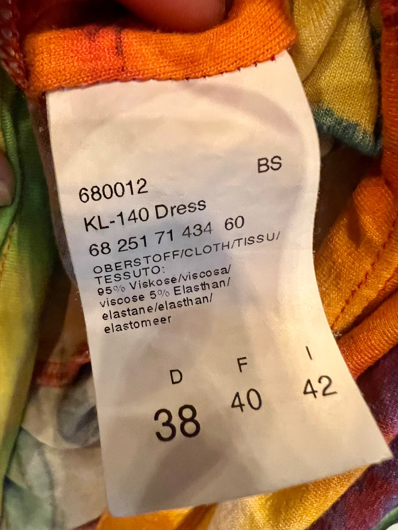 Airfield Kleid 38 Multicolor Viskose