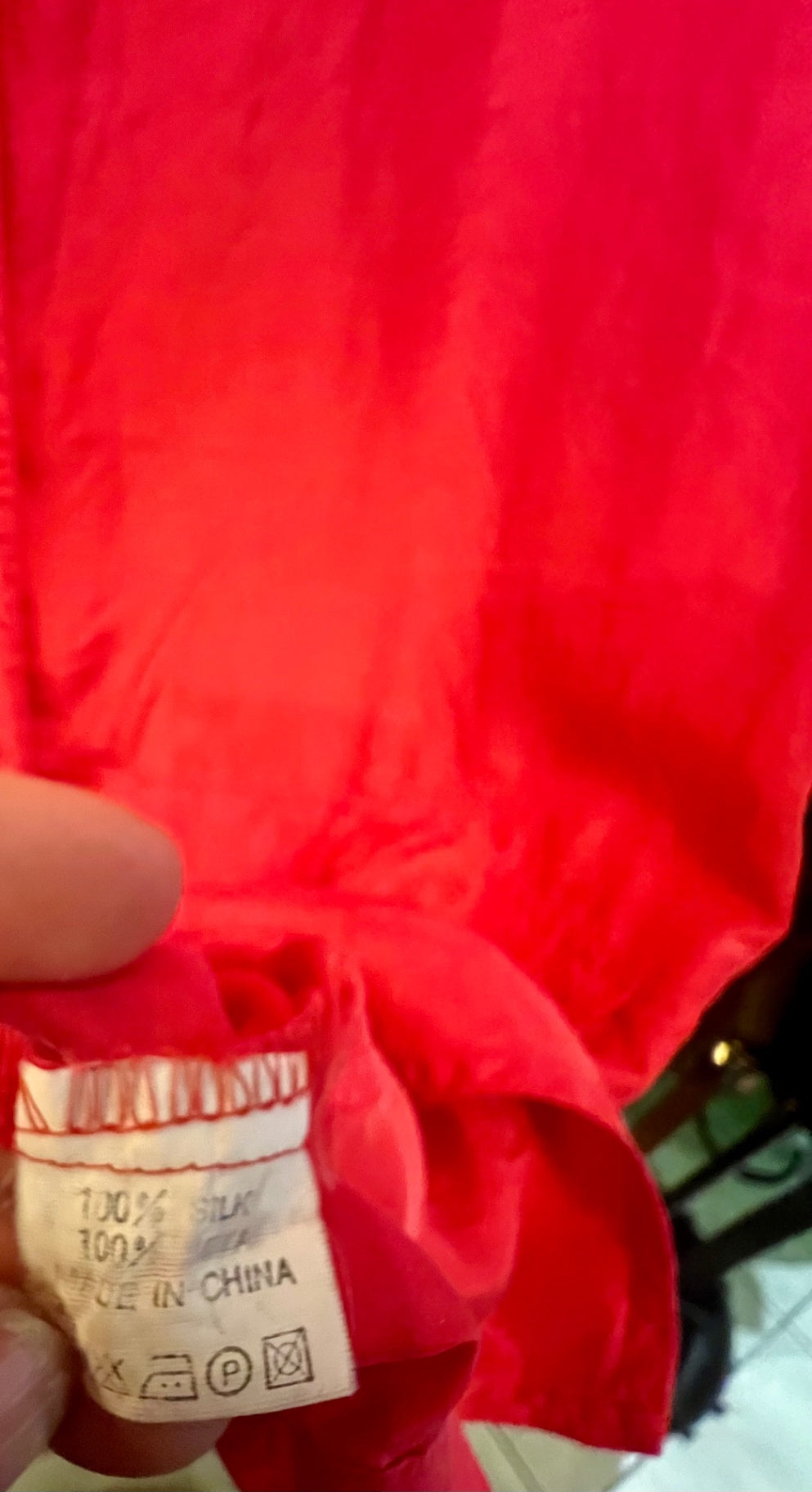 Vintage Revolution Weste L Rot Himbeerrot Seide