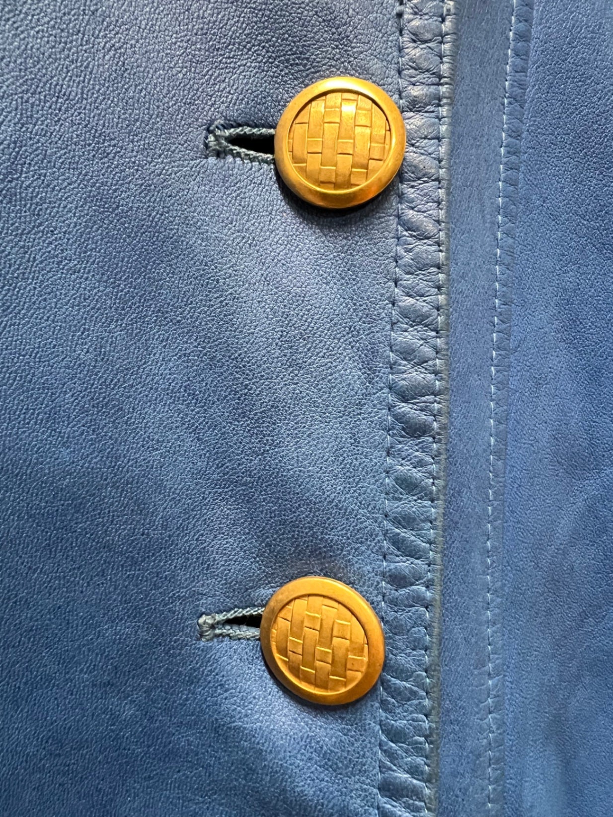 Vintage Otto Kern Lederjacke / Lederblazer 40 Blau