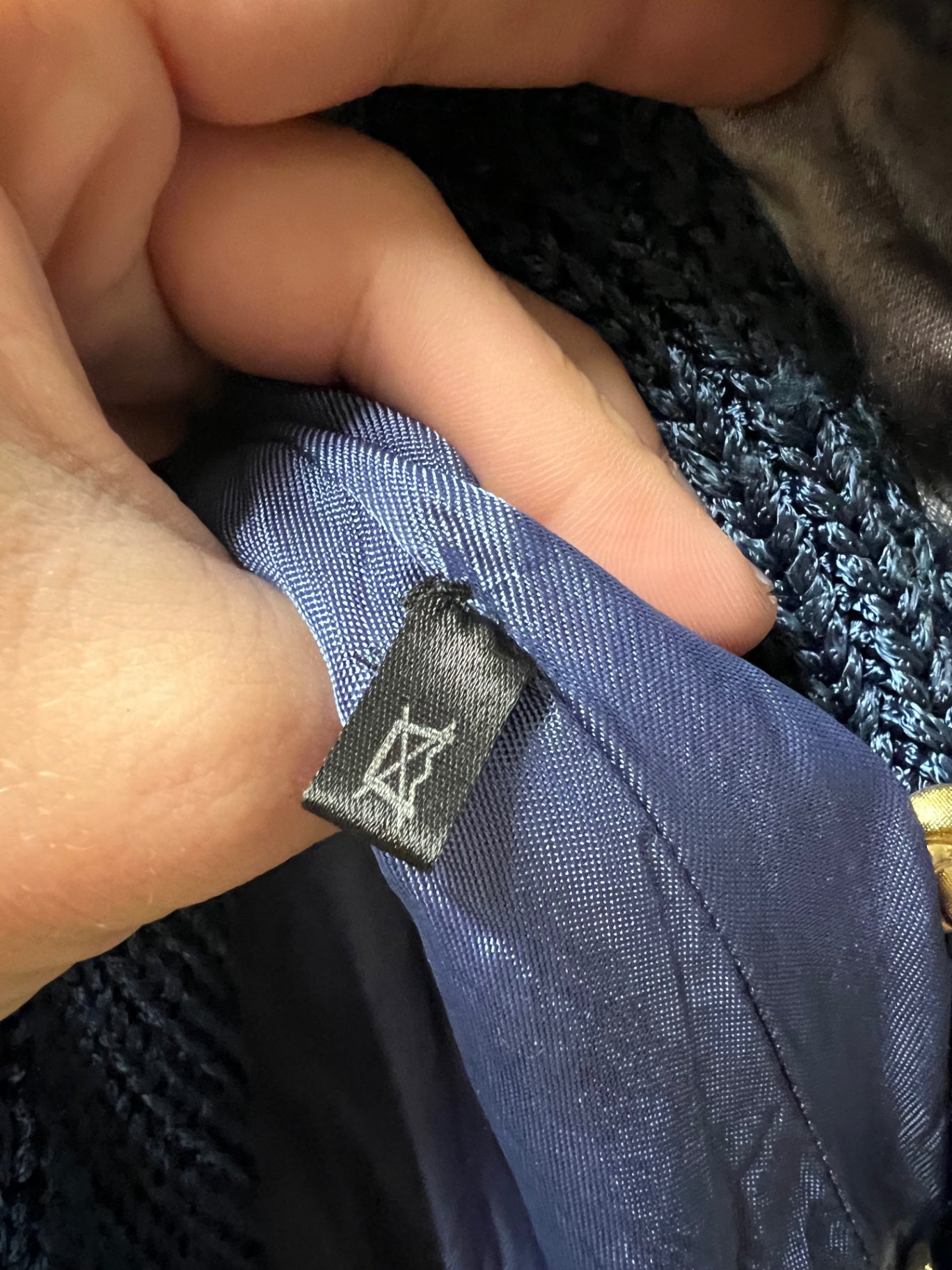 True Vintage Apfeld Jacke 44/46 Hellblau Bunt 80s