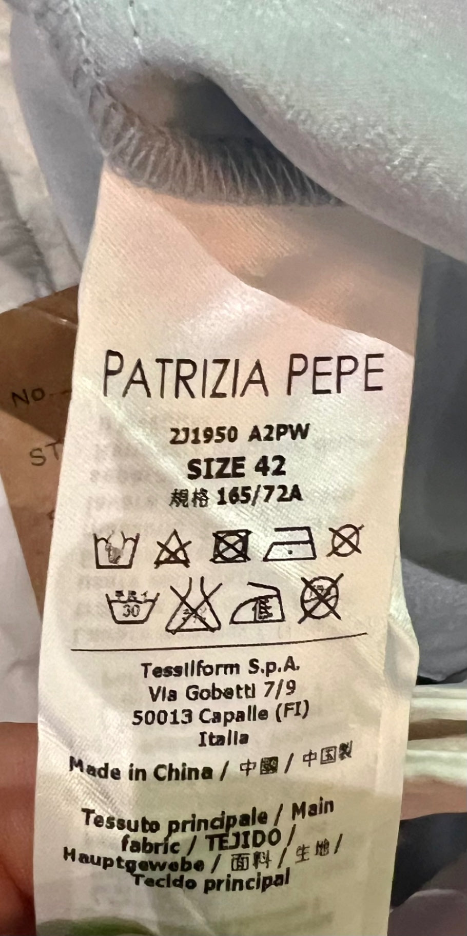 Patrizia Pepe Hose NEU 38 Hellblau weiß Limette