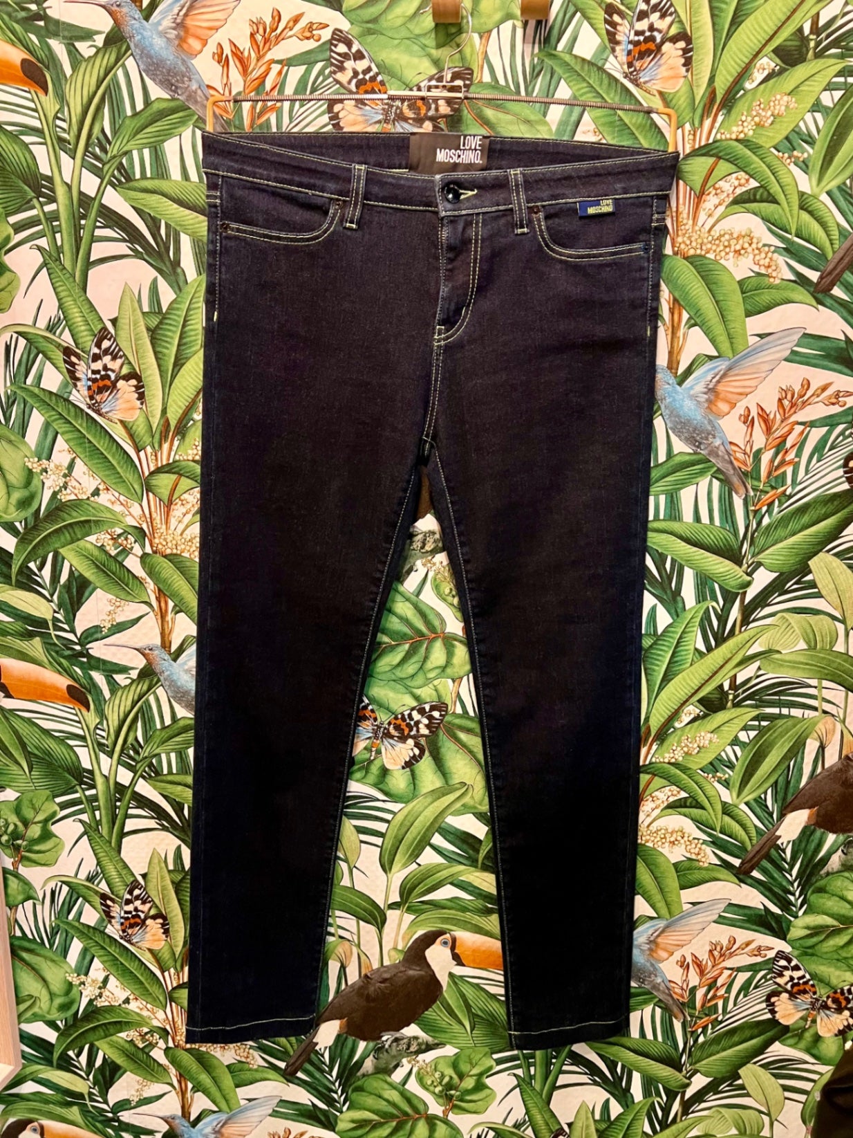 Love Moschino Jeans W 30 M Dunkelblau Neongelb