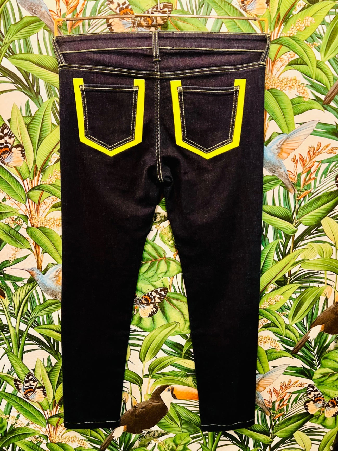 Love Moschino Jeans W 30 M Dunkelblau Neongelb