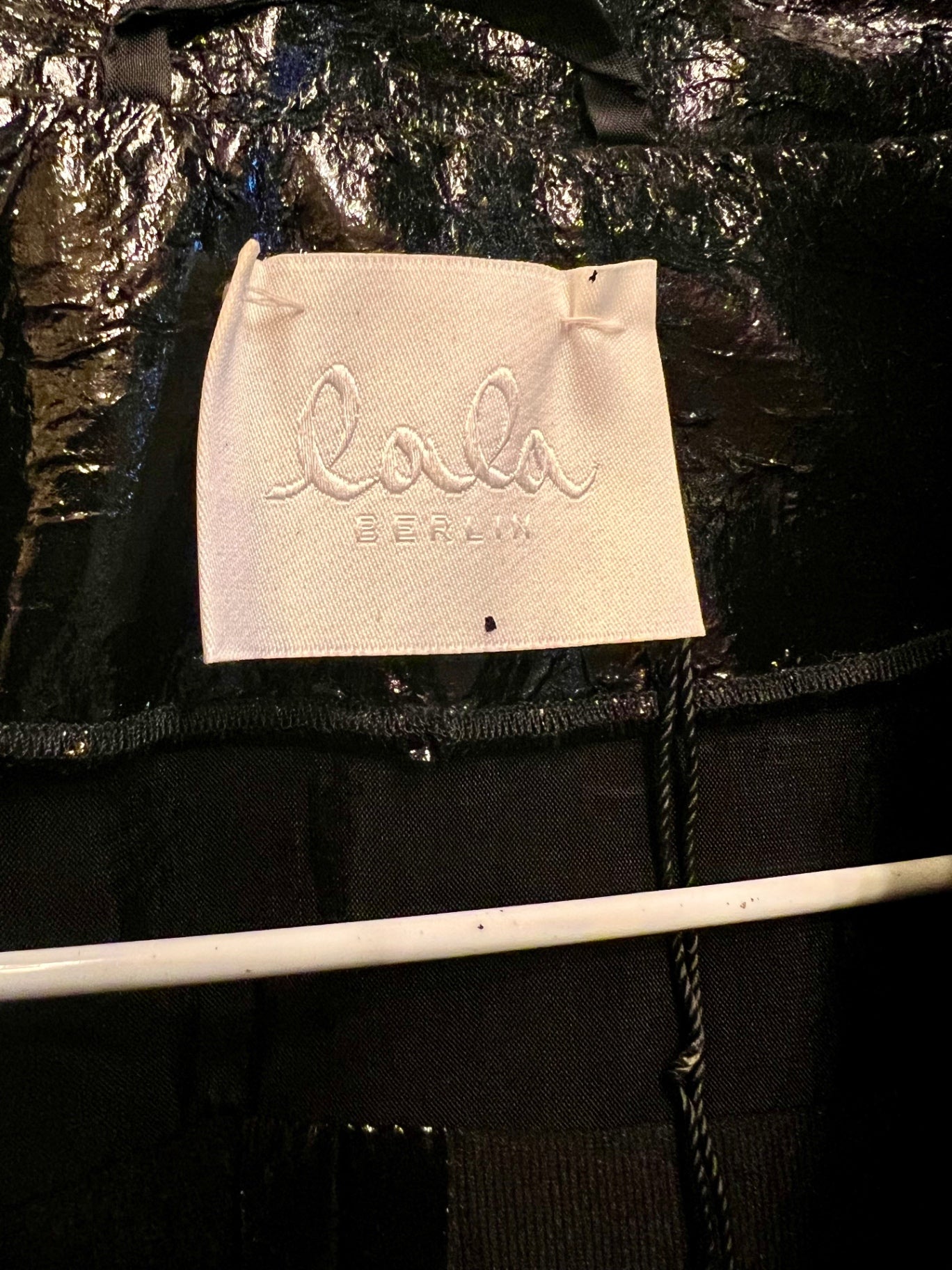 LaLa Berlin Lackleder Weste M / L Schwarz