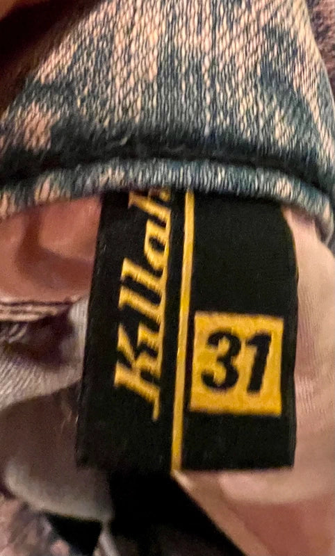 Killah Vintage Jeans W31 Gr 40 | Modell Twiddle | Rosa-Blau | Reißverschluss am Bein | Y2K 2000s