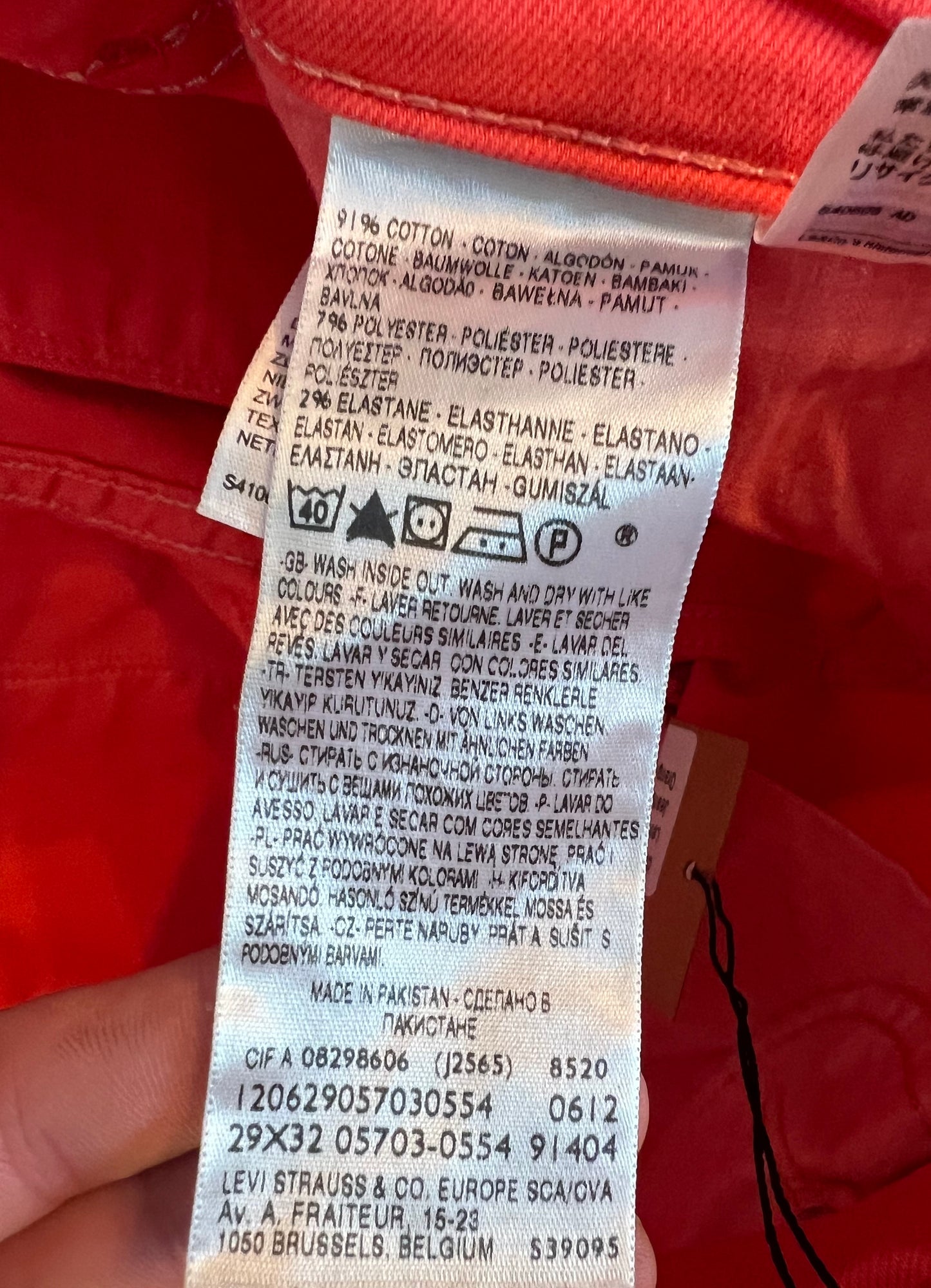 Levi’s Demi Curve Modern Rise Skinny Jeans Rot W29 – Neuwertig M 38 y2k