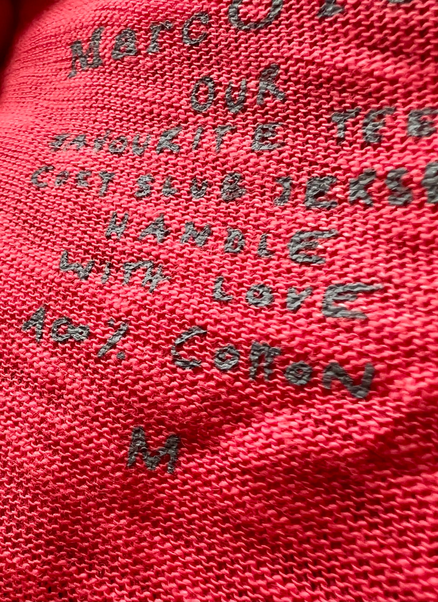 Vintage Marco Polo Shirt Gr. S - M figurbetont, rot, 100% Baumwolle, Flammengarn, Rundhals, 90s