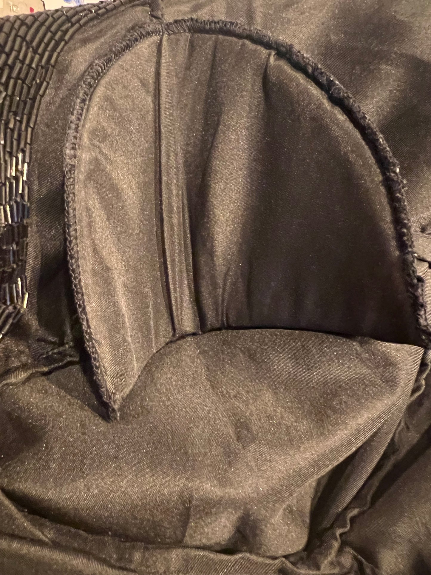 Vintage Seiden Bolero 40 Augustat GmbH India Schwarz Glanz