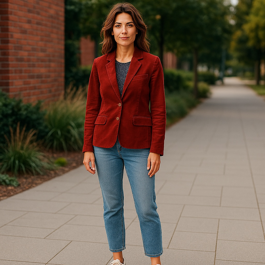 Tommy Hilfiger Cord Blazer Weinrot Bordeaux US 8 / Gr. 36 38 S M Feincord Baumwolle , wie neu