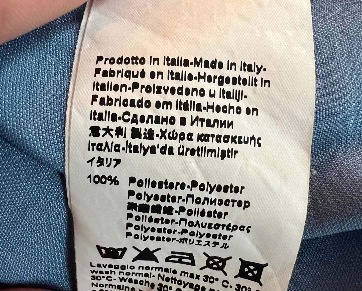 Rinascimento Kleid hellblau Satinoptik Gr. 40 42 A-Linie Italy Chic