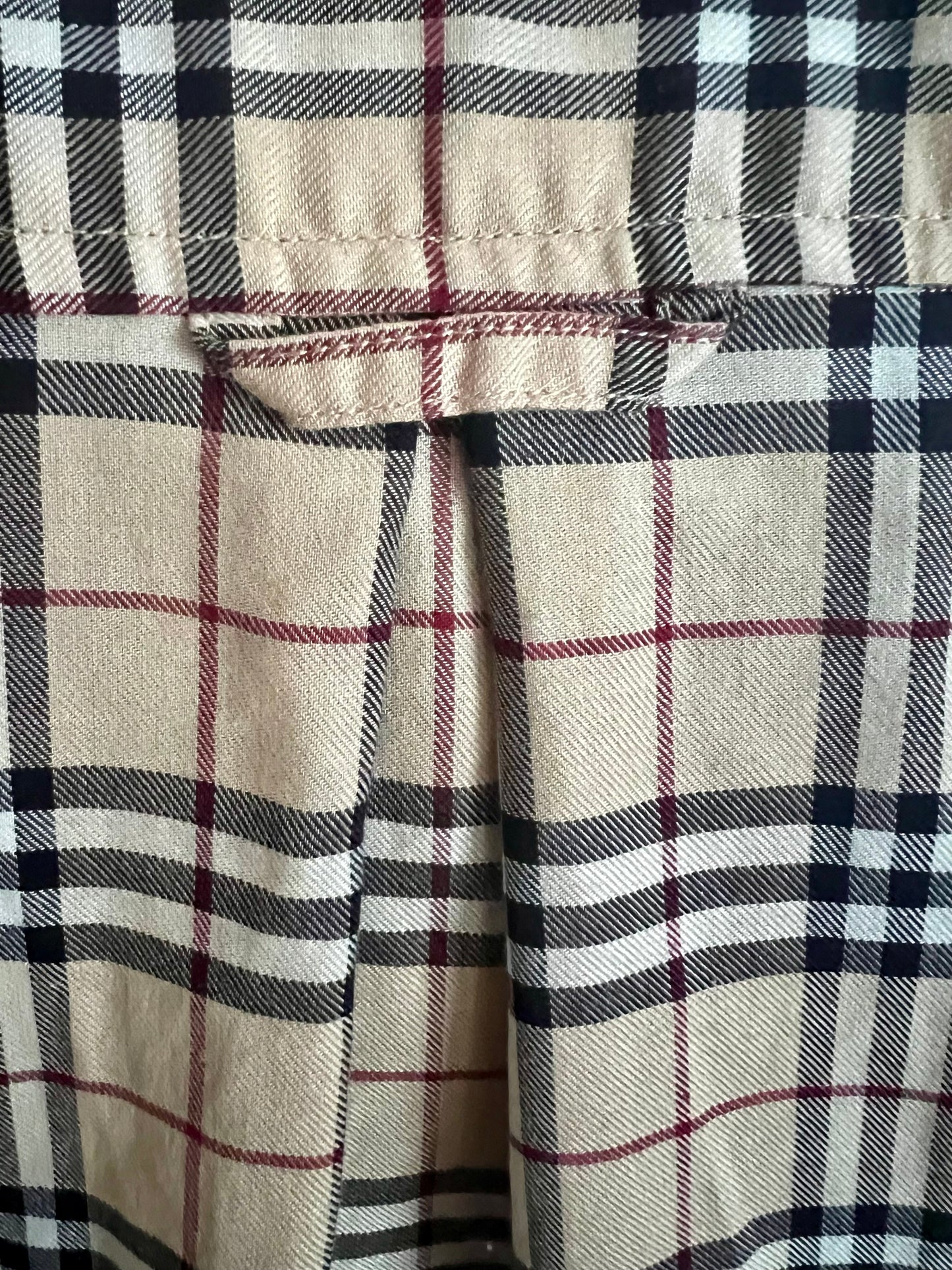 Vintage Burberry London Bluse Gr. 40 – Beige Kariert, Baumwolle, Top Zustand 90s 2000s