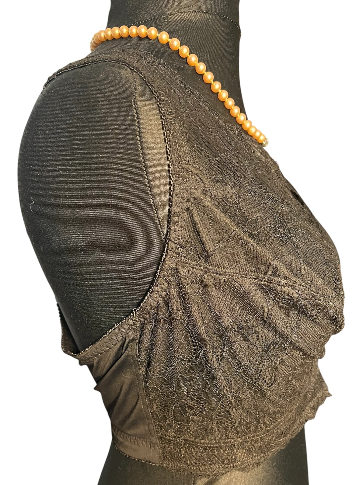 Sara's Choice: Bonprix – BH Top Spitze schwarz  | Gr 105D 48 50 XXXL | Dark Alternative