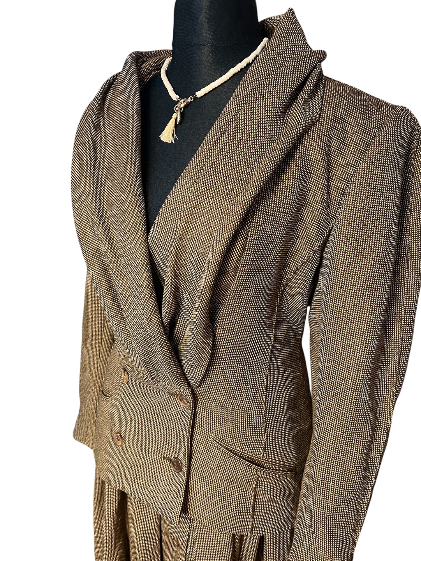 Vintage JOOP! Set Gr M 38 Schurwolle Seide Rock Blazer Dark Academia 80s 90s