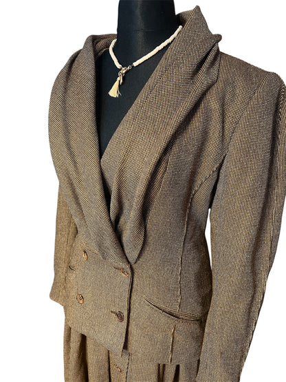 Vintage JOOP! Set Gr M 38 Schurwolle Seide Rock Blazer Dark Academia 80s 90s