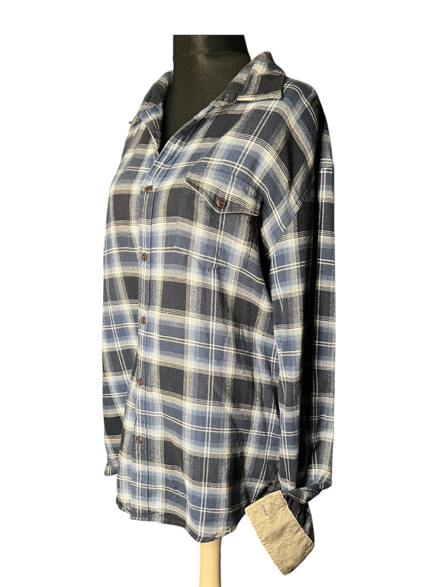 Vintage Esprit Flanellhemd Gr 42 / XL kariert | Oversize Damen | 90s / Y2K Grunge | Baumwolle