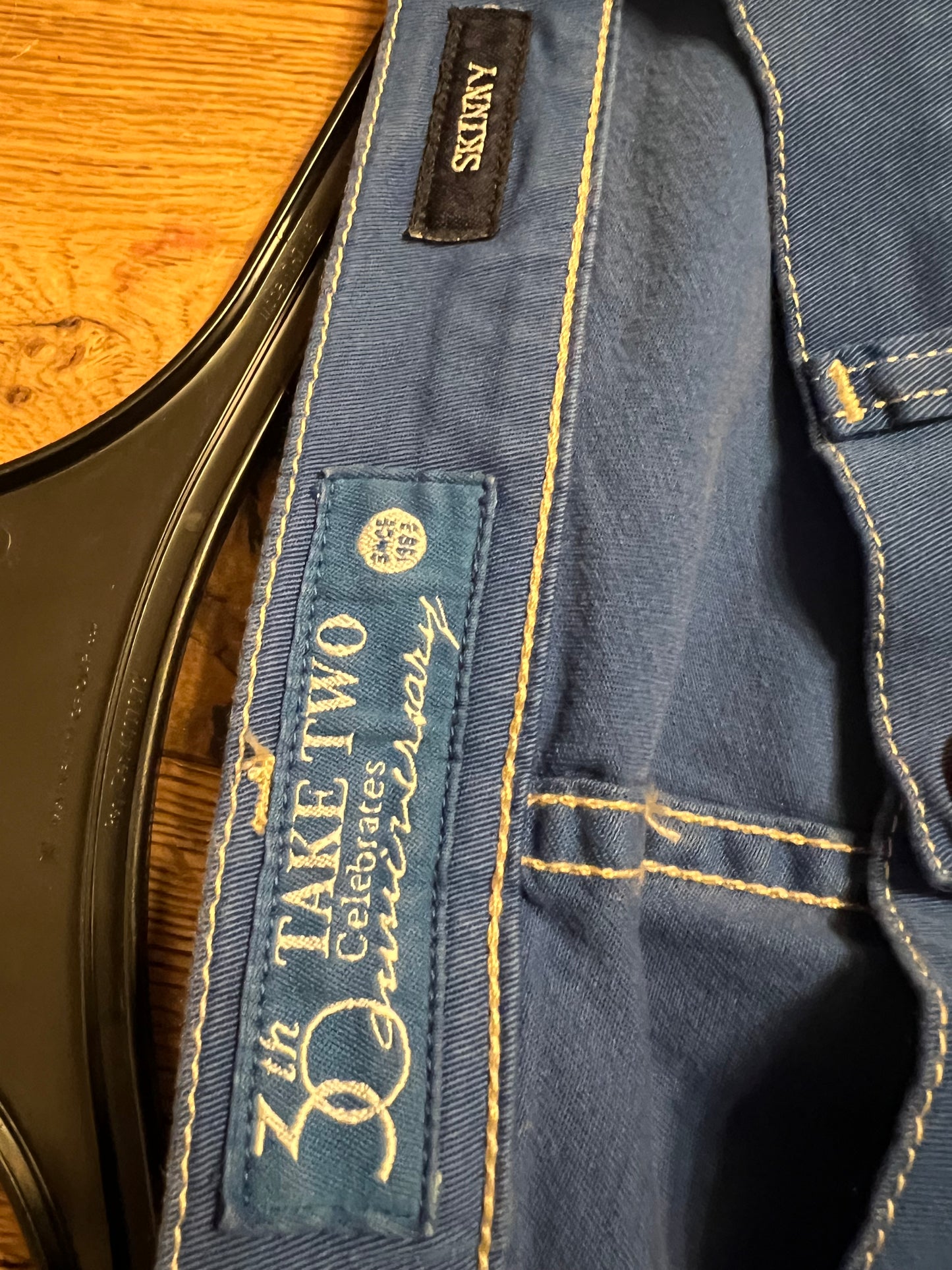 Vintage Take Two Skinny Hose Gr 40 / W31 royalblau | Y2K Vintage | Made in Italy | Stretch Damenhose