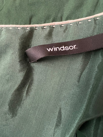 Windsor Blazer Gr 38 M Flaschengrün Elegant Business Blazer Minimal Einstecktuch Old Money