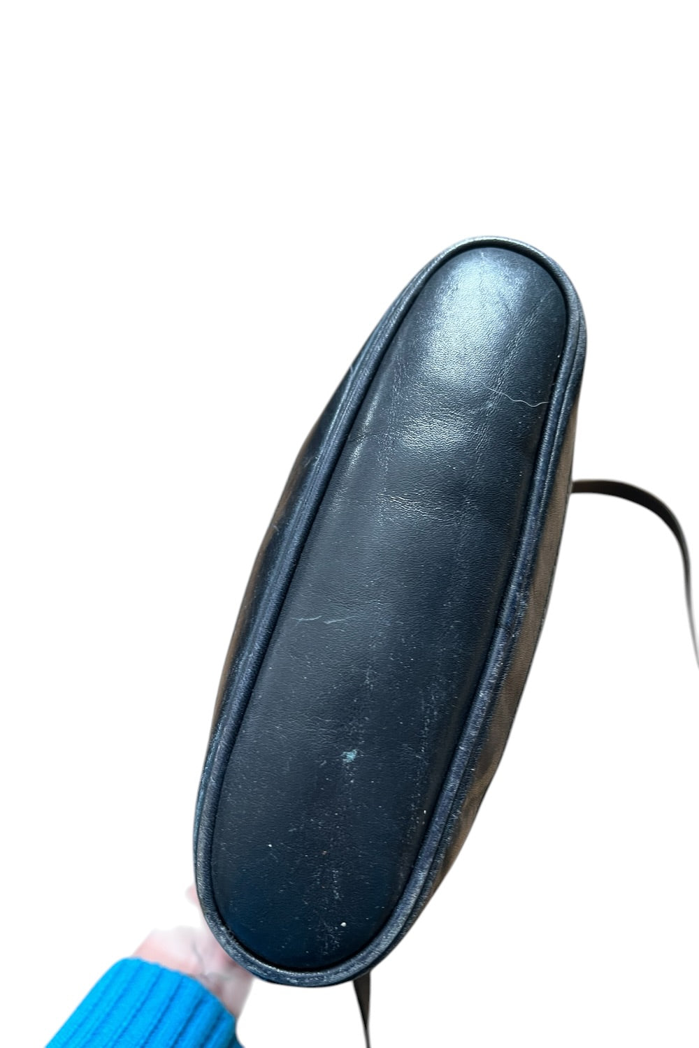 Assima Creation Vintage Leder Tasche dunkelblau Frame Bag Retro Chic