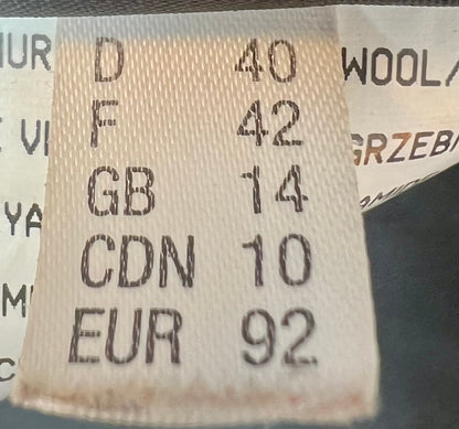 Vintage TUZZI Wollmantel Schwarz Gr. 40 M | 70% Schurwolle & Kaschmir | Gothic Old Money Y2K