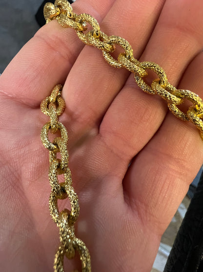 Vintage Mini-Clutch | schwarz & gold | edle Struktur | Handgelenk | Top-Zustand