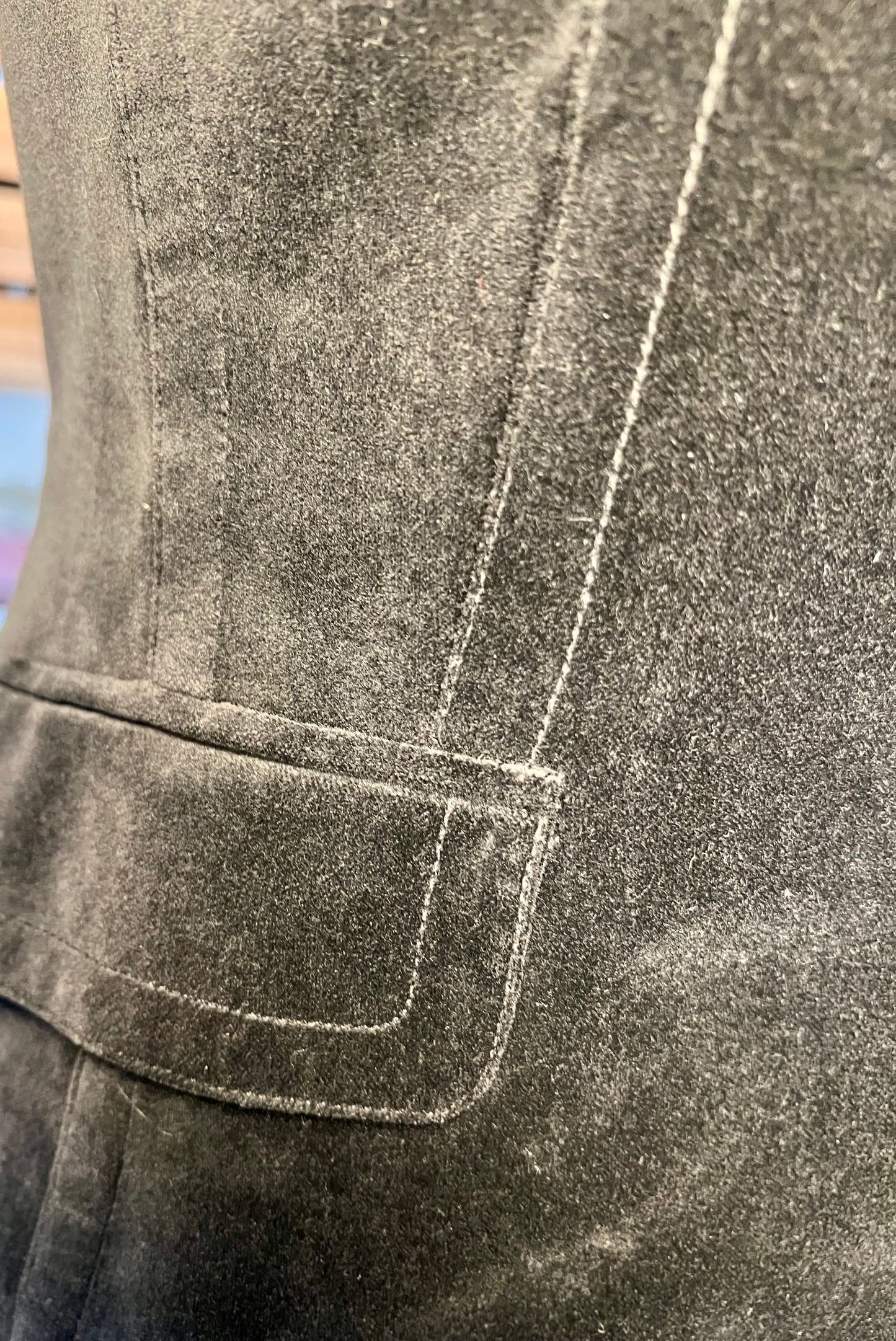 Vintage Samt Blazer Schwarz Gr. 40 Esprit Collection – Velvet Jacket Y2K 90s Chic