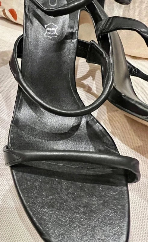 Aldo High Heels Leder Sandaletten Schwarz Gr. 39