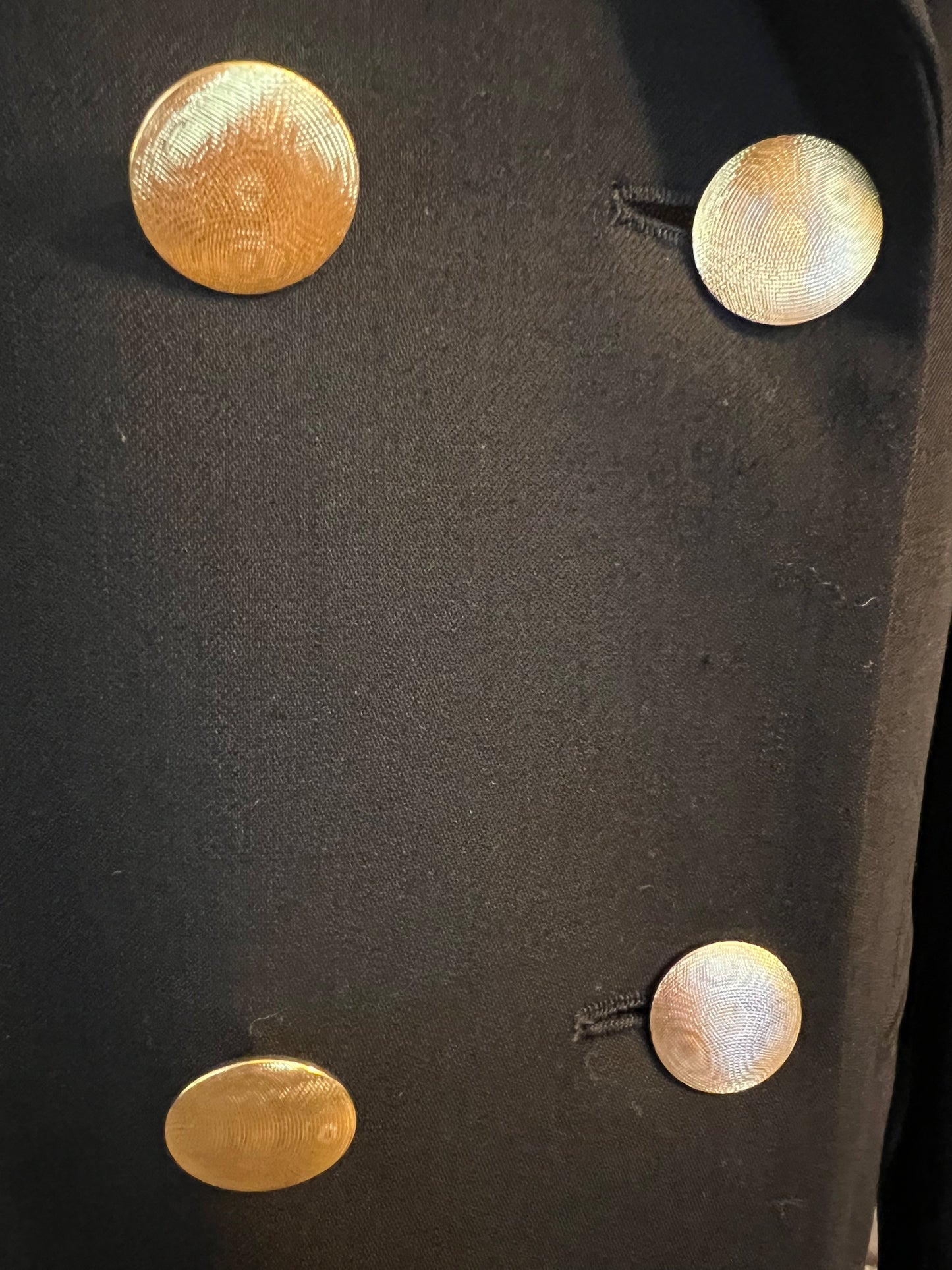 Rosner Vintage Blazer „Domingo“ Schwarz mit Goldknöpfen | Oversized 80s Style | Gr. 38