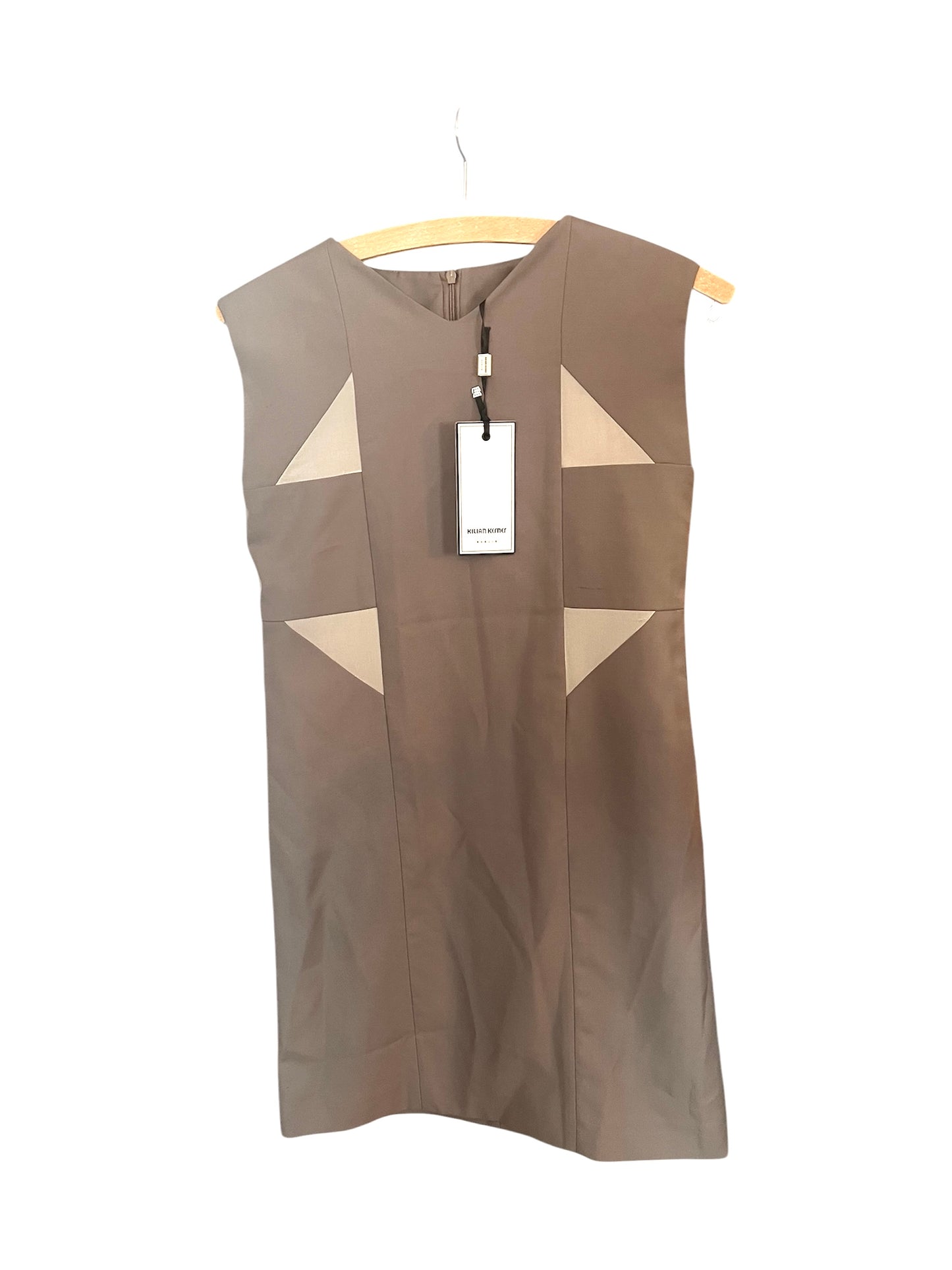 Designer Kleid XS 34 Kilian Kerner Berlin Taupe Neu Musterstück Einzelstück Elegant